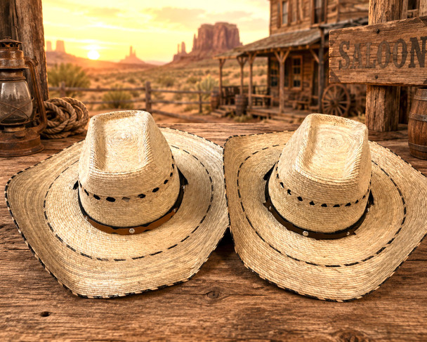 Assorted Western Woven Cowboy Hats