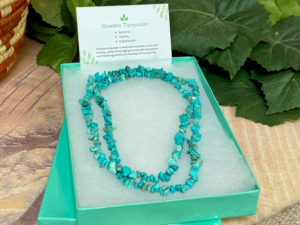 Howlite Turquoise Stone Necklace