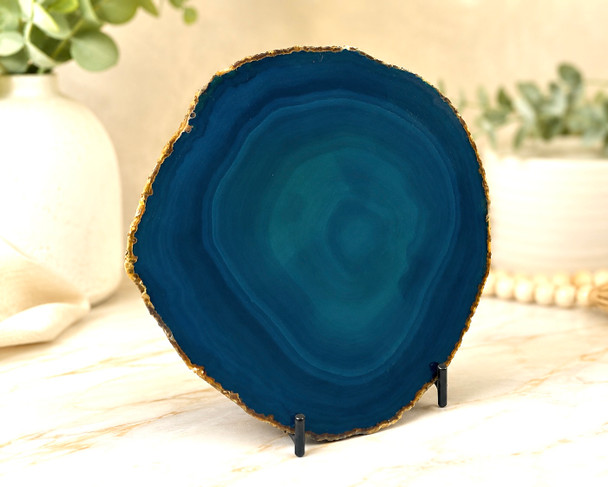 Natural Stone Agate Slice & Stand