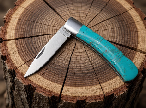 Southwestern Inlaid Pocket Knife