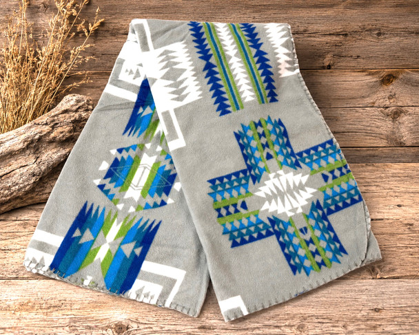 Soft Western Fleece Blanket -Grey