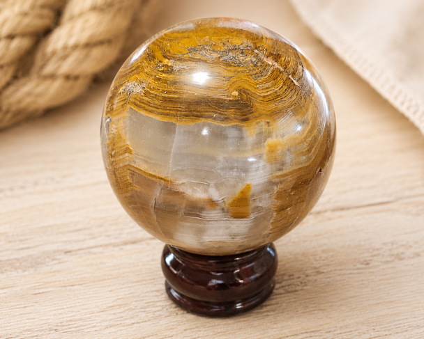 Large Onyx Energy Sphere w/ Stand