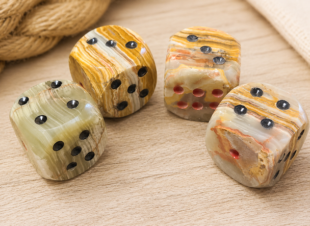 Large Carved Onyx Dice