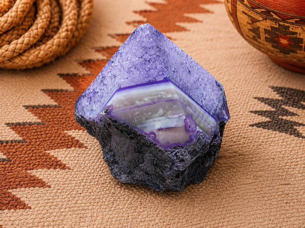 Purple Brazilian Druzy Agate Point