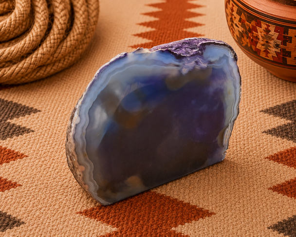 Purple banded agate freeform