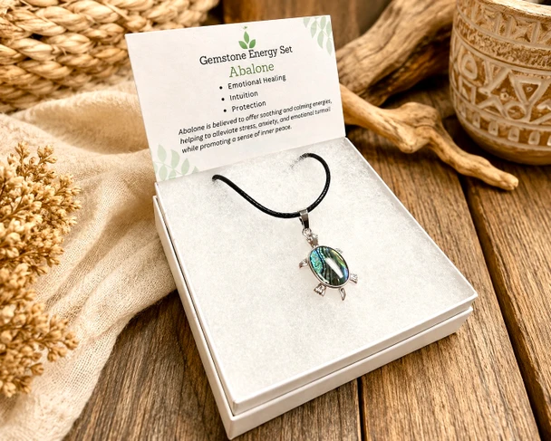 Abalone Pendant Necklace - Turtle