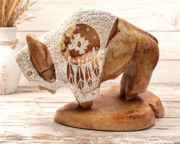 Navajo Alabaster Carving -Buffalo