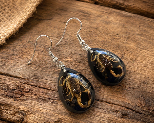 Real Nature Scorpion Earrings