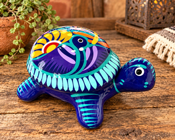 Traditional Hand Painted Clay Box