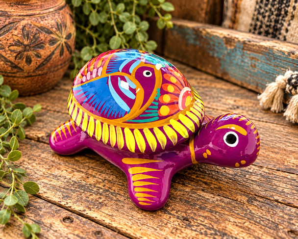 Traditional Hand Painted Clay Box