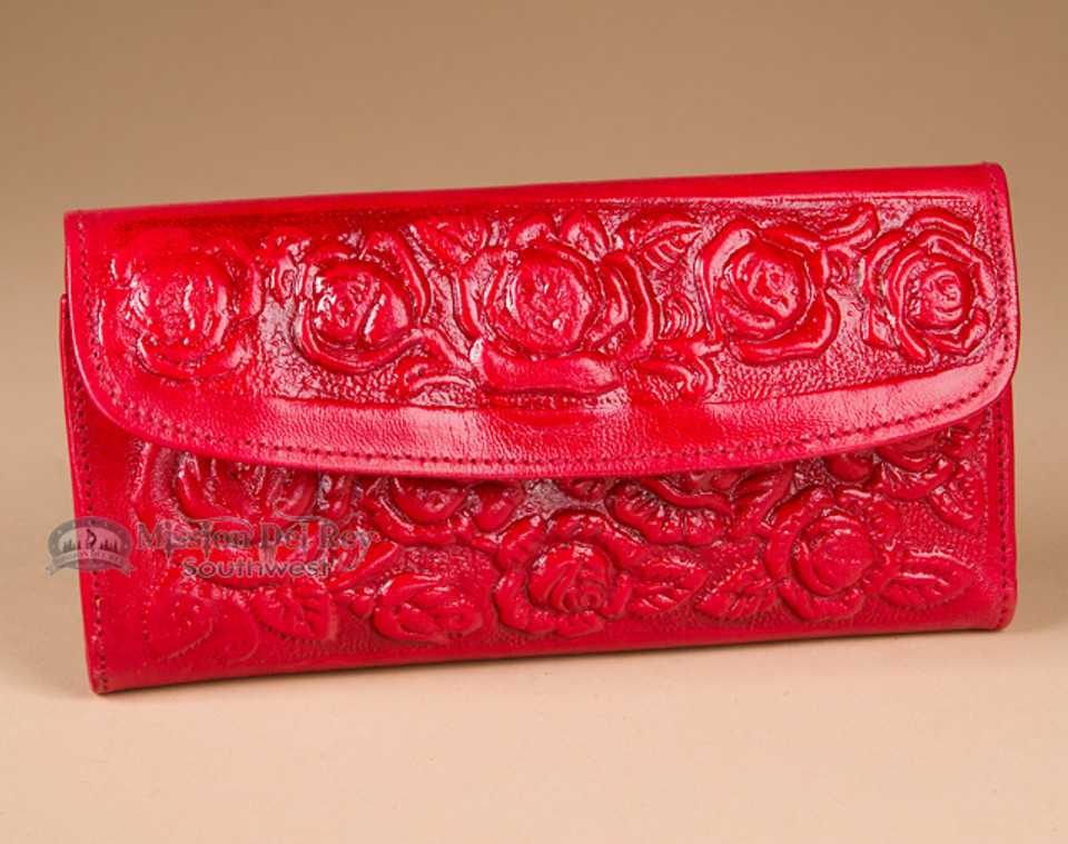 Southwest Embossed Roses Handbag Wallet 7.5