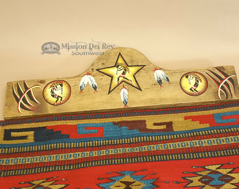 Hand Painted Southwest Rug Hanger 30" Kokopelli (RH53) Mission Del