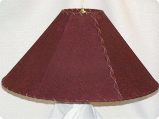 burgundy leather lamp shades