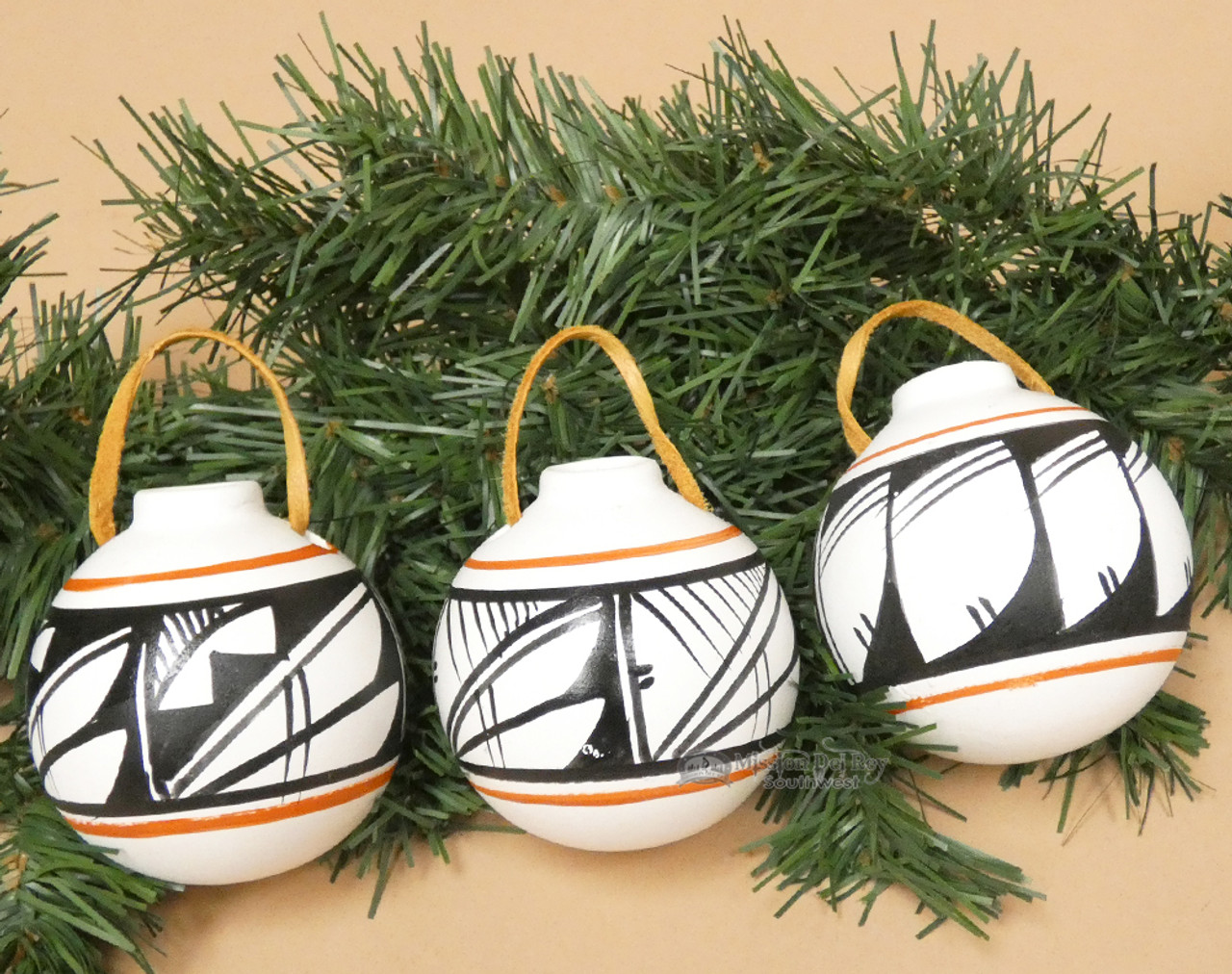 Navajo hand painted ornaments