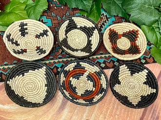 Native Style Flat Basket & Stand 12.25 (fb6)