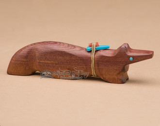 Hand Carved Wood Zuni Fetish Animal -Fox (f75) - Mission Del Rey