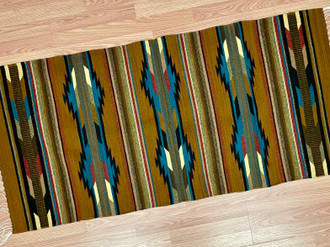 Mexican Zapotec Indian Rug 30x60 (162) - Mission Del Rey Southwest LLC