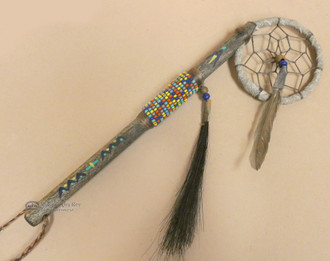 Navajo Indian Beaded Medicine Talking Stick 11.5 (65bc283)