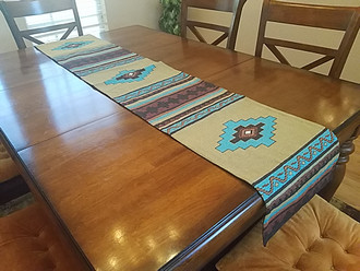 Woven Tapestry Table Runner 13x72 -Saltillo (48bc12081) - Mission