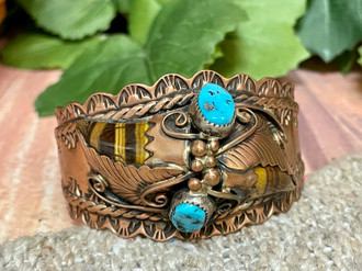 Navajo Copper Cuff -Bear Claw (65bc26) - Mission Del Rey Southwest LLC