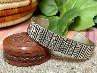 Men's Navajo Sterling Silver Cuff (65bc29) - Mission Del Rey