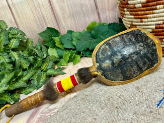 Turtle Shell Rattle Italian Handcrafted Navajo Turtle Shell Rattle 18