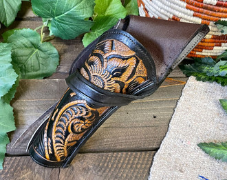 Western Leather Cross Draw Holster 8