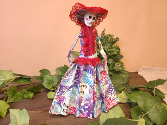 Handcrafted Paper Mache Katrina 14.25