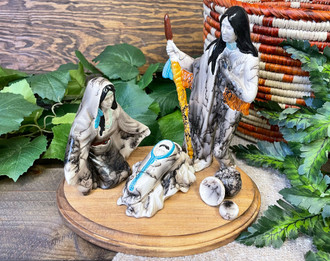 Navajo Indian Horsehair Nativity 9.5