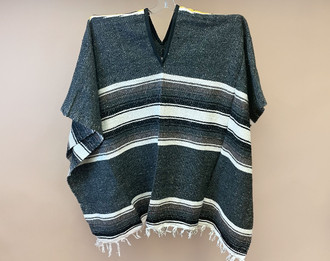 Mexican Blanket Poncho (169bc23) - Mission Del Rey Southwest