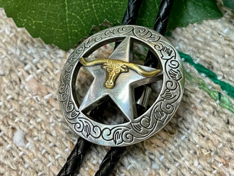 American Texas Five-pointed Star Bolo Tie, American Western Cowboy