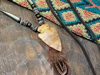 アクセサリー CHOOKE ANTIQUE BEADS K22 ARROW HEAD Western Native American Arrowhead Necklace (36bc157)