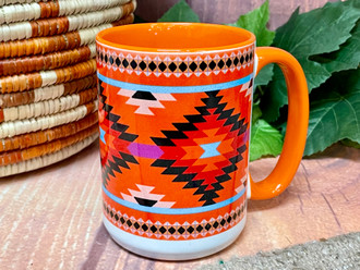Colorful Native American Style Mug 15oz. -Orange (1ticmee-2o) - Mission ...