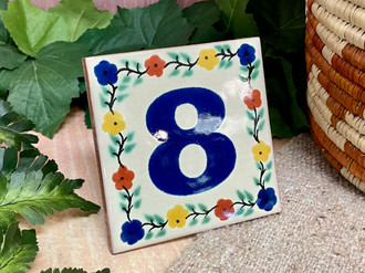 Western Ceramic Address Number Tile #8 (167bc111-8)