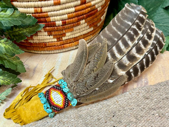 Turkey Feather Navajo Prayer Fan 12