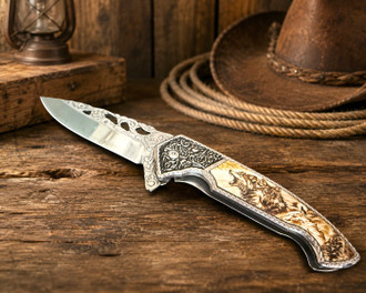Gift Boxed Lock Back Knife -Wolf (193wf300606)