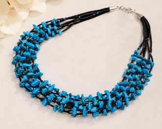 Navajo Seed Bead Nugget Necklace 30