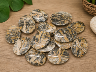 Gemstone Worry Stone -Bumble Bee Jasper (203bc106) - Mission Del