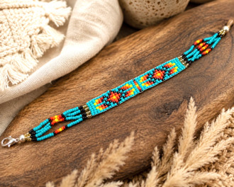 Beaded Native American Bracelet - Navajo (34bc608) - Mission Del