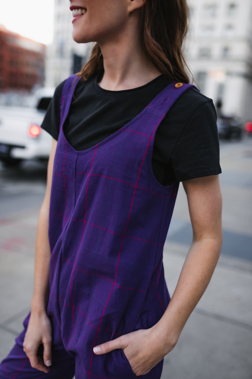 Charli Handwoven Cotton Jumper in Plum - Pre-Order 6/30