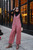 Charli Handwoven Cotton Jumpsuit in Mauve Stripe - Pre-Order 7/31