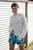 Baby Alpaca Lace Knit Mock Pullover in Eggshell