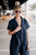 Charli Handwoven Cotton Jumpsuit in Navy - Pre-Order 6/30