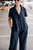 Charli Handwoven Cotton Jumpsuit in Navy - Pre-Order 6/30