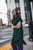 Paula Handwoven Cotton Tunic Dress in Dark Green - Pre-Order 7/31