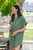 Paige Handwoven Cotton Relaxed Shirt Dress in Green Check - Pre-Order 7/31