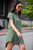 Paige Handwoven Cotton Relaxed Shirt Dress in Green Check - Pre-Order 7/31