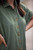 Paige Handwoven Cotton Relaxed Shirt Dress in Green Check - Pre-Order 7/31