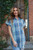 Paige Handwoven Cotton Relaxed Shirt Dress in Teal Plaid - Pre-Order 6/30