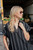 Paula Handwoven Cotton Tunic Dress in Black and White Stripe - Pre-Order 6/30